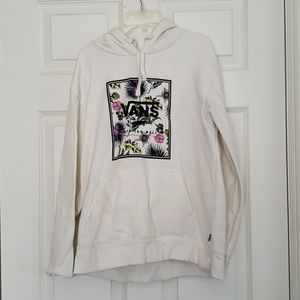 White Vans hoodie with flower print